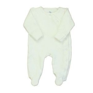 Mon Caramel Boys White 1-piece footed Pajamas size: 3 Months